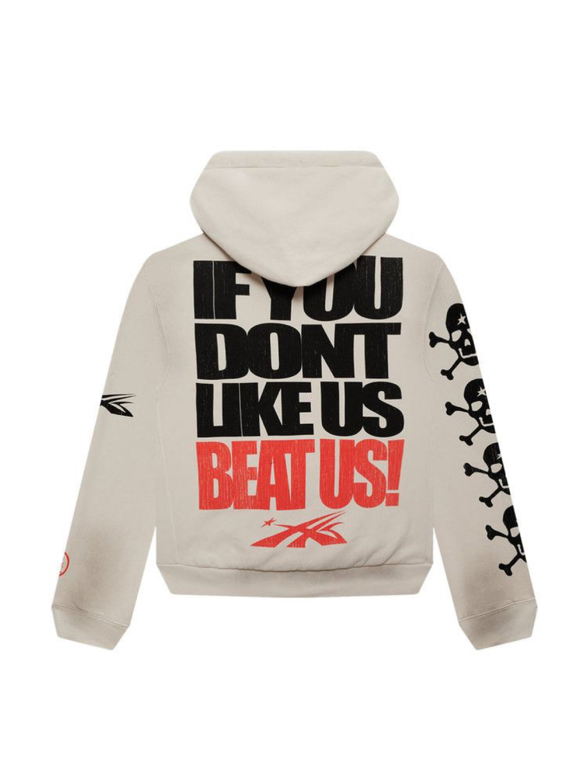 Hellstar If You Dont Like Us Beat Us Hoodie 'White'