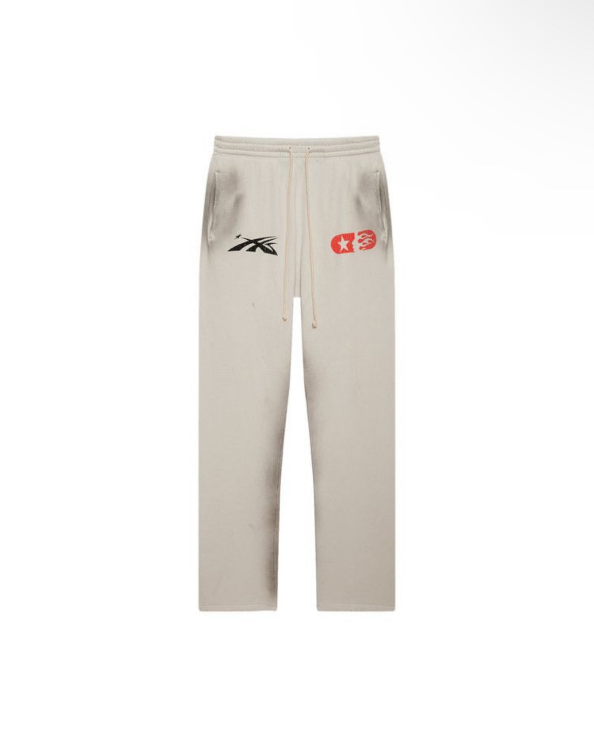 Hellstar If You Dont Like Us Beat Us Sweatpants 'White'
