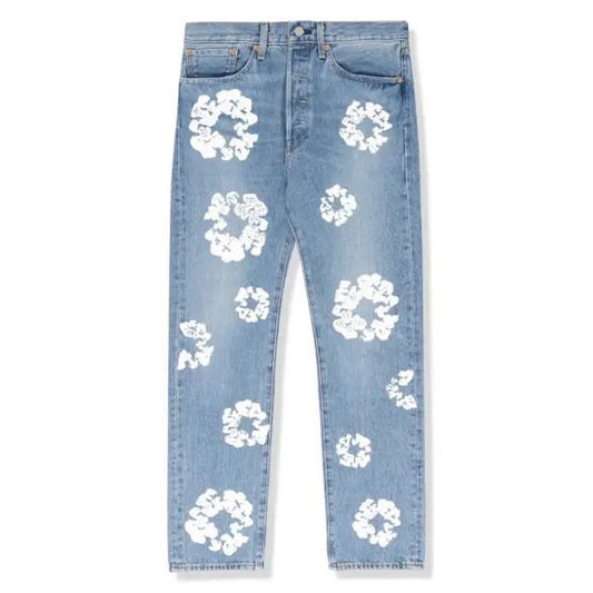 Blue Denim Tear Jeans