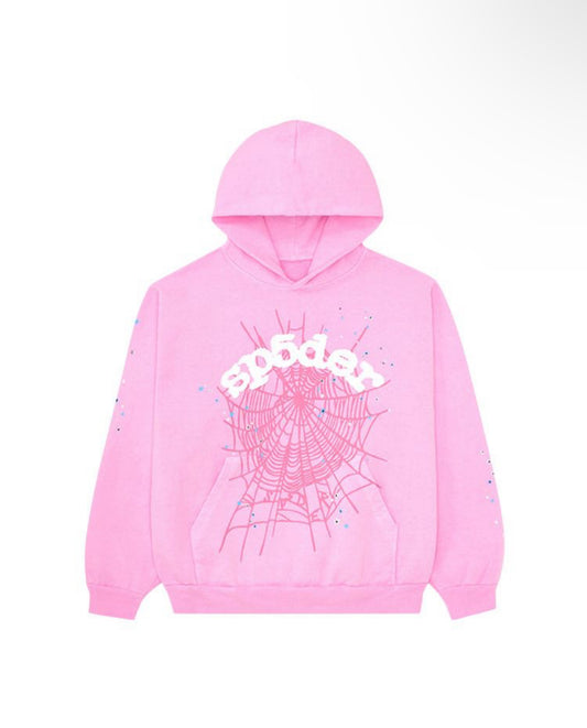 Sp5der OG Web Hoodie 'Pink'