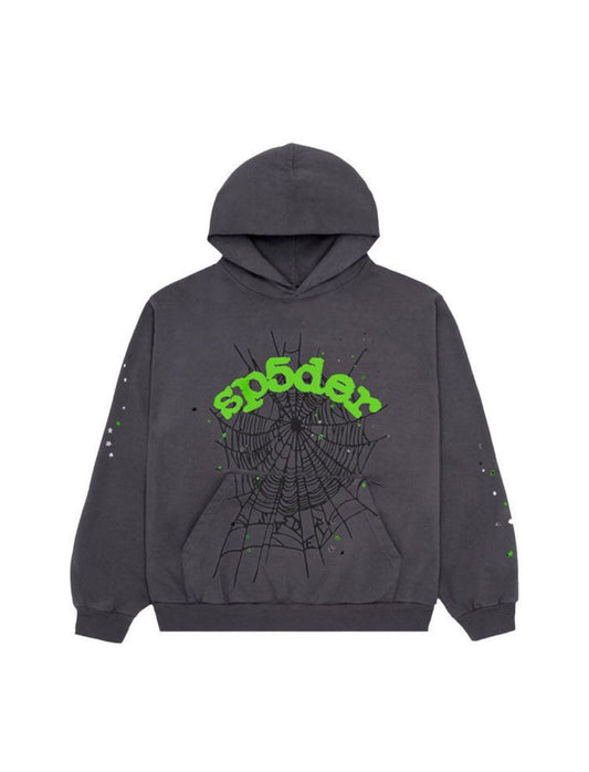 Sp5der Wait Web Hoodie 'Slate Grey'